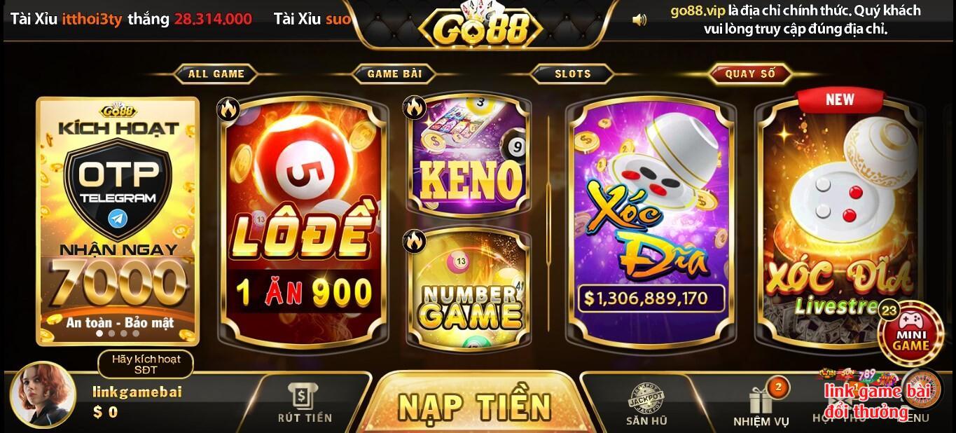 Go88 – Cổng game xóc đĩa uy tín nhất thị trường, trả thưởng lớn